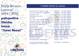 Scarica la brochure 2014/15 - Centro Provinciale Sportivo Libertas