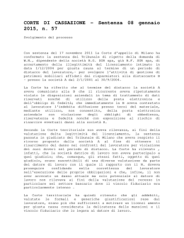 CORTE DI CASSAZIONE - Sentenza 08 gennaio 2015, n. 57