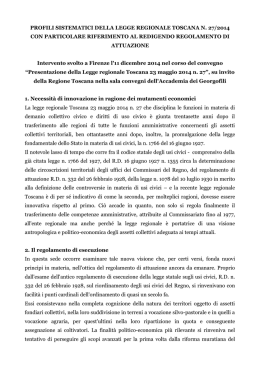 Legge Toscana - Demanio civico
