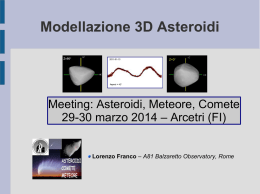 Asteroidi Modellazione 3D