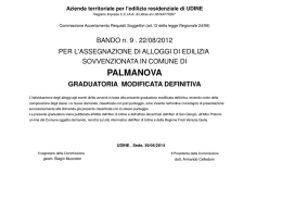 Graduatoria modificata definitiva Palmanova