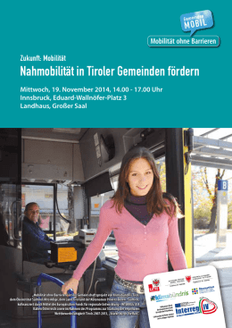 Nahmobilität in Tiroler Gemeinden fördern
