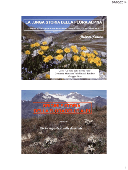 origini e storia della flora delle alpi