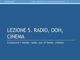 LEZIONE 5. RADIO, OOH, CINEMA - Stella Romagnoli: le lezioni