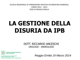 Disuria da Ipertrofia Prostatica Benigna.