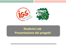 Progetti Students Lab