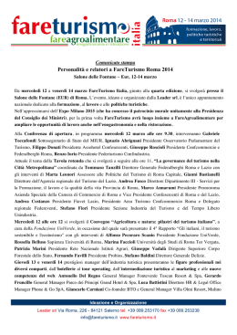 Personalit&agrave; e relatori a FareTurismo Roma 2014
