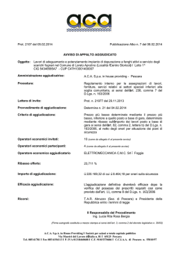Prot. 2107 del 05.02.2014 Pubblicazione Albo n. 7 del