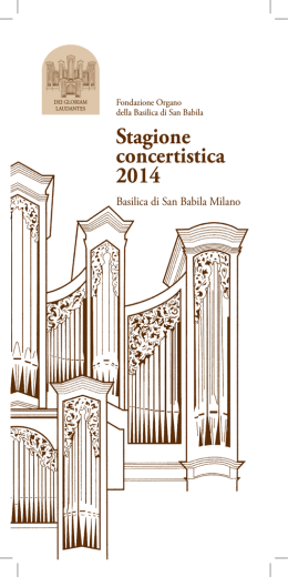 Scarica Brochure Stagione concertistica 2014