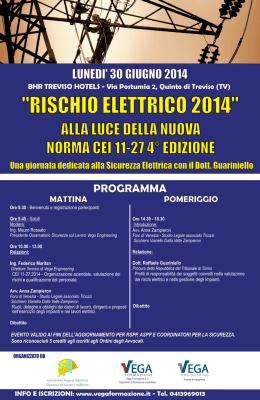 "RISCHIO ELETTRICO 2014" - Periti Industriali Treviso