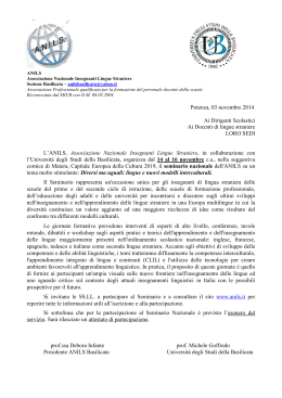 Potenza, 03 novembre 2014 Ai Dirigenti Scolastici Ai