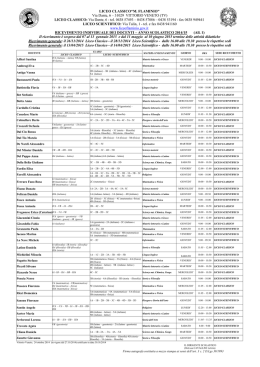 1 TABELLA RICEVIMENTO 2014-15 - In vigore dal