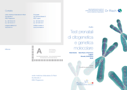 Test prenatali di citogenetica e genetica molecolare