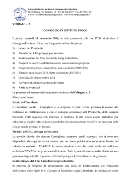 Verbale n. 2/2014-2015 - Istituto San Giuseppe del Caburlotto