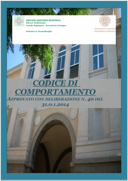 [pdf] CODICE DI COMPORTAMENTO - Policlinico S.Orsola