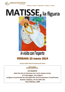 MATISSE FERRARA-marzo - Mantova Travel Group