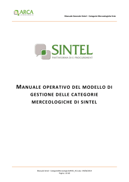Manuale generale Sintel - nuove categorie merceologiche