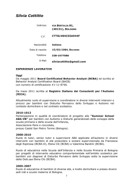 Silvia Cottitto - Benvenuto su Pane e Cioccolata