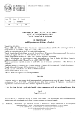 2. 291014 5° Bando insegnamenti scoperti sede Agrigento prot.1469