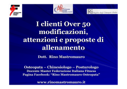 I clienti Over 50 - Federazione Italiana Fitness