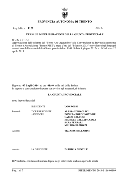 Delibera di Giunta 1132/2014