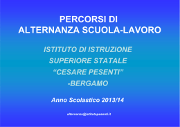 PERCORSI DI ALTERNANZA SCUOLA-LAVORO
