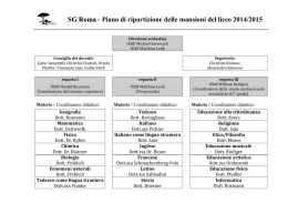 Piano di ripartizione delle mansioni del liceo