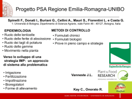 Progetto PSA Regione Emilia-Romagna-UNIBO