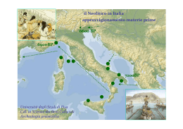 7200BP 6900BP 6600 BP il Neolitico in Italia