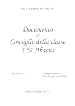 Documento del CdC 5^A Informatica