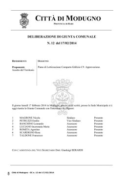 Piano di Lottizzazione Comparto Edilizio C9. Approvazione
