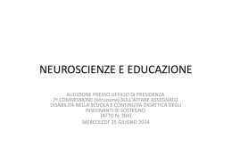 (Microsoft PowerPoint - NEUROSCIENZE E EDUCAZIONE.ppt