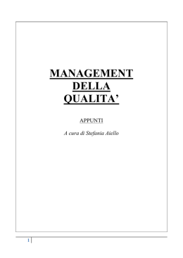 management della qualità