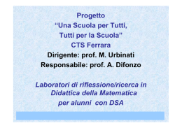 Le equazioni per DSA (presentazione)