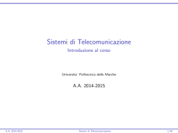 Sistemi di Telecomunicazione