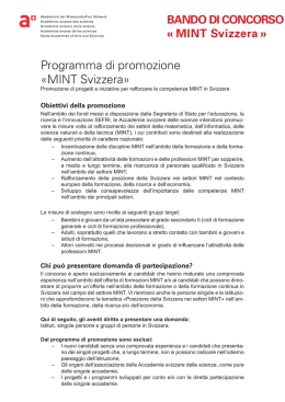 Programma di promozione «MINT Svizzera»