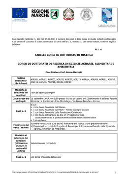 1 tabelle corsi di dottorato di ricerca corso di dottorato di ricerca in