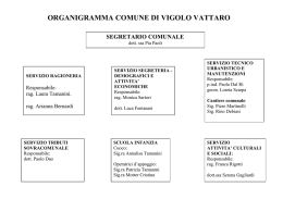 ORGANIGRAMMA COMUNE DI VIGOLO VATTARO