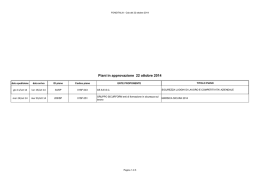Piani in approvazione 22 ottobre 2014