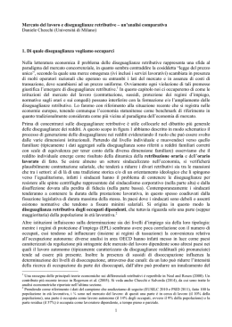 1 Mercato del lavoro e diseguaglianze retributive