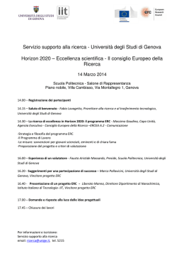 Programma - Università degli Studi di Genova
