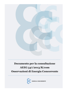 Leggi il documento - Energia Concorrente
