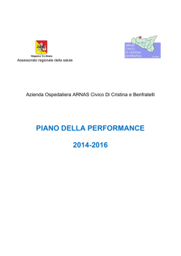 PIANO DELLA PERFORMANCE 2014-2016