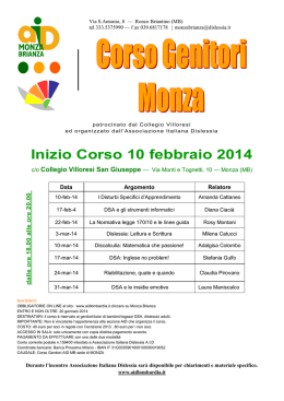 Inizio Corso 10 febbraio 2014 - Associazione Italiana Dislessia