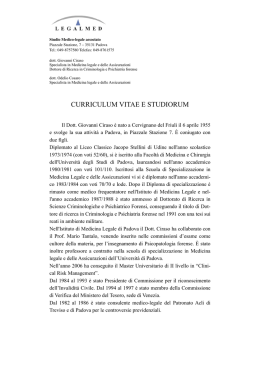 Curriculum Dott. Ciraso