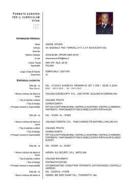 Curriculum Vitae Europeo Arnone