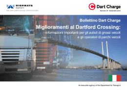 Bollettino Dart Charge Miglioramenti al Dartford Crossing
