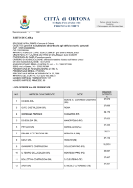 esito di gara - Comune di Ortona