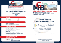 Gut microbiota e sindrome metabolica - Policlinico S.Orsola