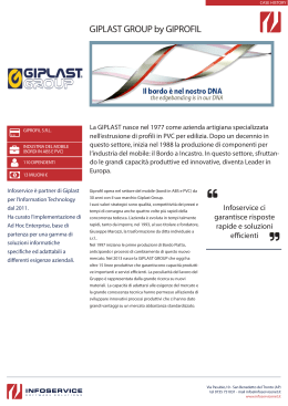 Giplast Group Gestionale Ad Hoc Enterprise | Infoservice